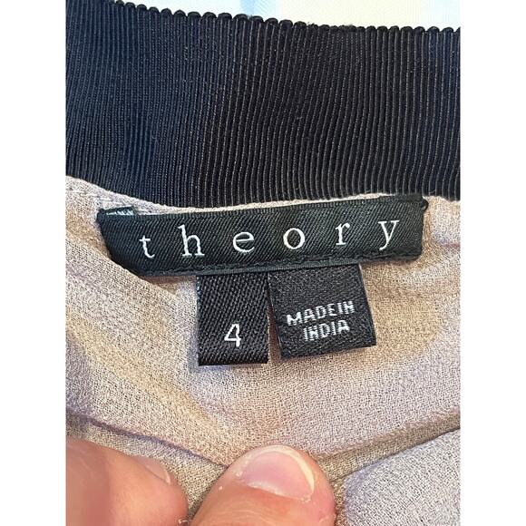 Theory Roxanne Spread Sequined Mini Skirt - Size 4 - Silver - Picture 5 of 5